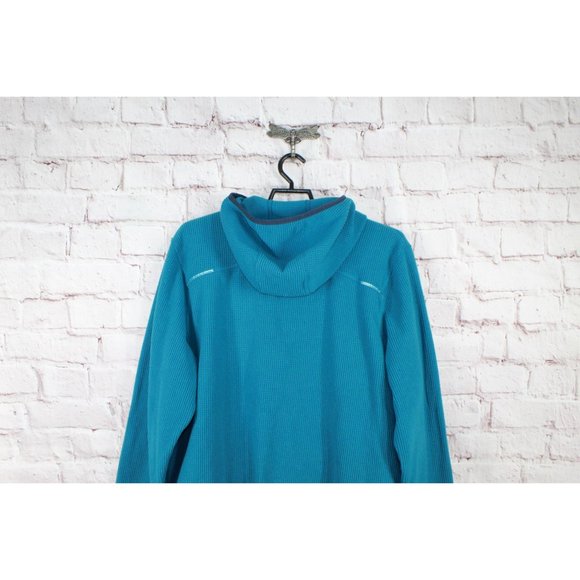 LL Bean Pathfinder Performance Blue Fleece Full-Zip Hoodie Jacket Size L - Picture 5 of 9